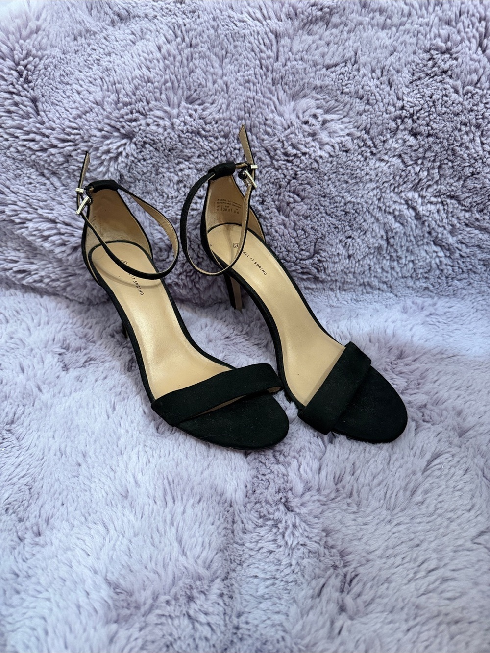 Classic Black Ankle-Strap Women's Heels